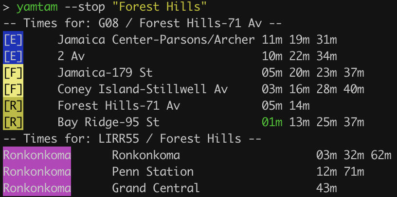 yamtam cli tool example